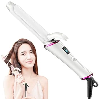 【中古】ヘアアイロン カール 巻きコテ 25mm RUEOO 120℃?200℃ 五段階温度調節 LCD温度表示 マイナスイオン 自動電源off 海外対応 (ホワイト)