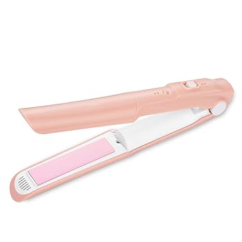 【中古】コードレスストレートヘアアイロン、ポータブルミニワイヤレススプリント、USB充電、乾湿両方の高速加熱、旅行に最適