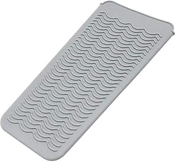 【中古】JDWNF 耐熱シリコンマット ポーチ 収納バッグ トラベルケースカバー ヘアストレートナー カールアイロン フラットアイロン (グレー)