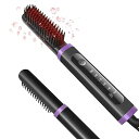 【中古】【未使用】「2022最新」ストレートブラシ ヘアアイロン ブラシ ストレート&カール両用 マイナスイオン 5段階温度調節 30秒間急速加熱 自動電源オフ...