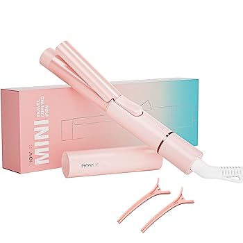 【中古】NOVUS ミニ カーリング アイロン ショート ヘア用 トラベル カーリング アイロン デュアル 電圧 セラミック S サイズ カーリング ワンド バレル