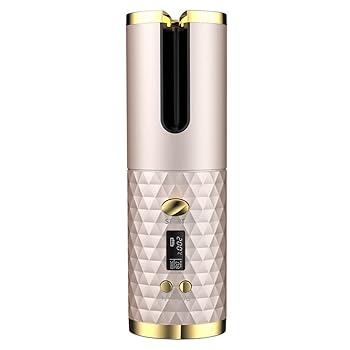 【中古】オートカールアイロン USB充電 3段階温度調整150℃~200℃ 新型 自動カールアイロン 30秒の急速加熱 自動巻き髪 コードレス セラミック火傷防止