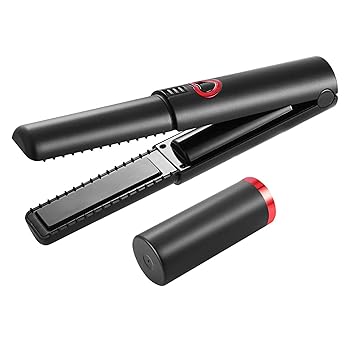【中古】【未使用】ヘアアイロン、健康的なスタイリングのためのプロのヘアストレートナーフラットアイロン2 in 1すべての髪のタイプのヘアアイロンミニ充電式コー 【中古】【未使用】ヘアアイロン、健康的なスタイリングのためのプロのヘアストレートナーフラットアイロン2 in 1すべての髪のタイプのヘアアイロンミニ充電式コー