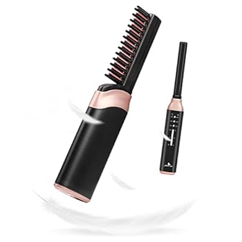 【中古】FERNIDA ヘアアイロン コードレス 軽量 ヒートブラシ コンパクト ストレートブラシ ミニ ポータブル MAX200℃ USB充電式 静電気防止 30s急速加熱