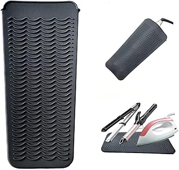 【中古】ヘアアイロン耐熱ポーチ 滑り止めマット 2way 260℃の高温も耐熱しやけど防止 旅行出張など携帯に便利 黒 【中古】ヘアアイロン耐熱ポーチ 滑り止めマット 2way 260℃の高温も耐熱しやけど防止 旅行出張など携帯に便利 黒