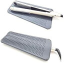 【中古】【未使用】ヘアアイロン耐熱ポーチ 滑り止めマット 2way 260℃の高温も耐熱しやけど防止 旅行出張など携帯に便利 グレー(4)