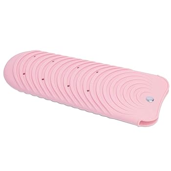 【中古】【未使用】Jufjsfy ピンク ストレートヘアアイロンポーチ、フラットアイアンカーリングアイロンホットヘアツール用耐熱マットホルダー