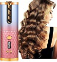 【中古】【未使用】自動カーリングアイロン コードレス オートヘアカーラー ワイヤレス 充電式 回転式ヘアカーラー 6温度&タイマーLCDディスプレイ 高速加熱 自動シ(4)