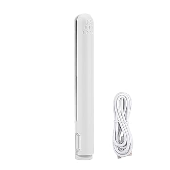 【中古】【未使用】ヘアアイロン スマートキープ保温機能 フラットアイロン ストレートヘアアイロン なめらかで優しい ダメージレス (白)