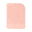 【中古】【未使用】ヘアーアイロン置き 耐熱マット シリコン ヘアーアイロン トレー カーリングアイアン ストレートヘアアイロン フラットアイアン 21.8*15.8*0.2cm(4)