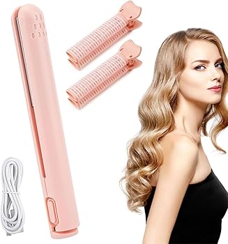 【中古】【未使用】ミニ両用ヘアアイロン、2 in 1 ミニヘアカーラー、ポータブル USB 充電式トラベル ヘアアイロン、すべての髪タイプ用のコードレス ヘアカーラー