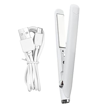 【中古】ミニヘアアイロン - ミニ両用ヘアアイロン 2 in 1 - 高速ヒートアップセラミックプレートヘアスタイリングツール、アパート、家庭、旅行用USBミ 【中古】ミニヘアアイロン - ミニ両用ヘアアイロン 2 in 1 - 高速ヒートアップセラミックプレートヘアスタイリングツール、アパート、家庭、旅行用USBミ