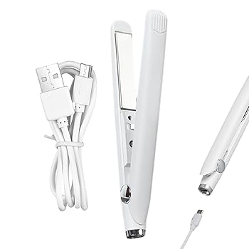 【中古】ミニヘアアイロン - 2 in 1 ミニヘアアイロンとヘアアイロン,ポータブルセラミック加熱プレートミニストレートナーUSB電源家庭、寮、旅行用 Wobb 【中古】ミニヘアアイロン - 2 in 1 ミニヘアアイロンとヘアアイロン,ポータブルセラミック加熱プレートミニストレートナーUSB電源家庭、寮、旅行用 Wobb