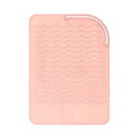 【中古】ポーチ ヘアアイロン用 耐熱シリコンマット滑り止めマットカバー 高さ22cm&幅16cm 食品グレードのシリコン 耐熱シリコンマットポーチ ヘアアイ