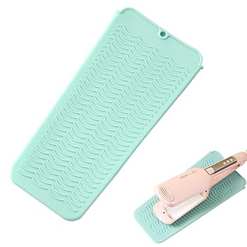 【中古】ヘアストレートナーシリコン断熱パッド - 断熱用シリコンマットパッド,耐熱シリコンマット ヘアアイロン パーマスタイリングツール用耐熱パッド
