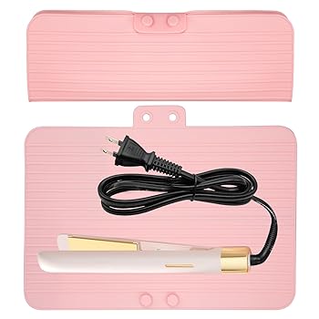 【中古】2 in 1 耐熱マット ヘアツール トラベルバッグ フラットアイロン トラベルケース シリコン カールアイロン マットホルダー ヒートマット カーリ