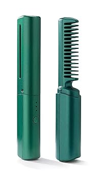 【中古】【Bykiyevm】充電式ミニヘアアイロン, ポータブルヘアアイロンブラシ, コードレスヘアアイロンブラシ, 2 In 1 トラベルヘアストレートナー, USB