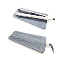 【中古】ヘアアイロン耐熱ポーチ 滑り止めマット 2way 260℃の高温も耐熱しやけど防止 旅行出張など携帯に便利 グレー(4)