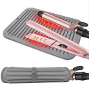 【中古】【未使用】シリコン耐熱マット 大型 ヘアツール トラベルマット カーリングアイロン用 フラットアイロン ストレートヘア ヘアスタイリングツール プロフェ(4)