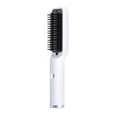 【中古】ミニストレートヘアアイロン、ポータブルヘアストレートブラシ、ワイヤレスカールとストレート両用スタイリングコーム、USB充電ストレートヘアコ