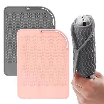 【中古】ヘアストレートナー用ヒートマット、ヘアアイロン用シリコン耐熱マット、旅行ホームサロン用耐熱保護マットフラットアイアンヘアスタイリングツ