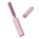 【中古】Shamiina コードレスヘアアイロンブラシホットコーム 3 レベル温度ポータブル加熱ヘアアイロンコーム充電式, ピンク(4)