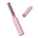 【中古】【未使用】B Baosity コードレスストレートヘアアイロンブラシ USB 充電 3 段階の温度設定付きポータブルホットコームヘアスタイリングサロン用, ピンク(4)