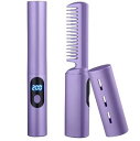 【中古】ヘアアイロン ヒートブラシ コードレス ストレートアイロンワイヤレス 持ち運び USB充電式 デジタル表示 360度回転コード 静電気防止(4)