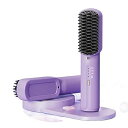 【中古】【未使用】電動コーム ヒートブラシ コードレス ワイヤレス ヘアアイロン マイナスイオン USB充電式 150°C~230°C 3段温度調整 縮れフリー やけど防止 カ(4)