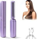 【中古】【未使用】Sprouor 充電式ミニヘアアイロン ヒートブラシ コードレスポータブルヘアアイロンブラシ, コードレスヘアアイロンブラシ, 2 In 1 トラベルヘアス(4)