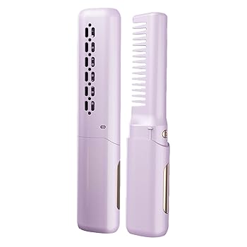 【中古】【未使用】ミニコードレスホットコーム、ポータブルコードレスストレートヘアアイロン、3レベル充電式ストレートヘアアイロンブラシ、トラベルサイズUSB充 【中古】【未使用】ミニコードレスホットコーム、ポータブルコードレスストレートヘアアイロン、3レベル充電式ストレートヘアアイロンブラシ、トラベルサイズUSB充