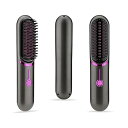 【中古】【未使用】ストレートヘアアイロンブラシ 3 温度設定ホットブラシ加熱スタイリングコーム厚い薄い巻き毛ギフト女性のためのヘアケアコーム