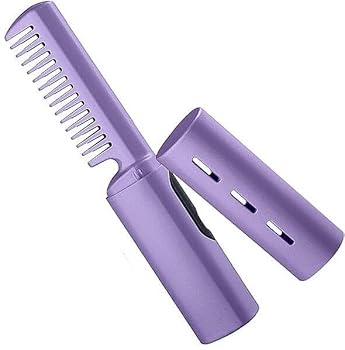 【中古】【未使用】急速予熱 簡単 ヘアアイロン 縮毛矯正コーム 3 つのギア制御を備えたポータブル充電式ヘア ストレートナー - デート、旅行、出張、レイジーヘア