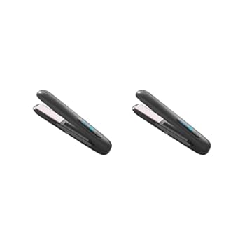 【中古】2のセットコードレスヘアアイロンとカーラー プロフェッショナル ヘアサロン ホーム 黒の