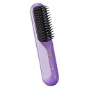 【中古】ストレートヘアアイロン ブラシ 3 温度調整可能 充電式 女の子 女性 サロン バイオレット, 紫, 20x4.3 cm