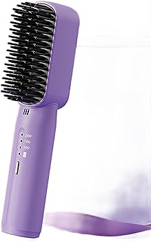【中古】【未使用】マイナスイオン搭載 コードレスヘアアイロン ヒートブラシ コードレス ポータブルコードレスミニヘア矯正コーム - USB充電式 150〜230℃温度調整 【中古】【未使用】マイナスイオン搭載 コードレスヘアアイロン ヒートブラシ コードレス ポータブルコードレスミニヘア矯正コーム - USB充電式 150〜230℃温度調整