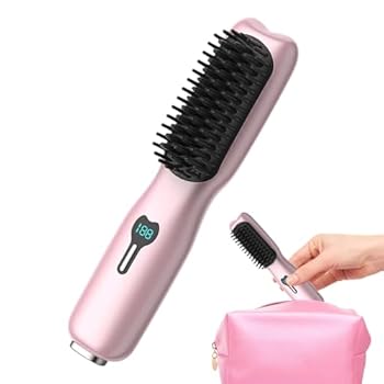 【中古】ヘアストレートブラシ、USB充電式ストレートナー、シルクヘア用たった1ステップストレートブラシ、ホットブラシストレートヘアアイロン アンチや 【中古】ヘアストレートブラシ、USB充電式ストレートナー、シルクヘア用たった1ステップストレートブラシ、ホットブラシストレートヘアアイロン アンチや