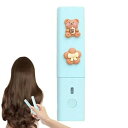 【中古】ミニ フラット アイロン - 2 in 1 ミニ ヘアアイロン |コードレスヘアアイロン&カーラー |女の子向けUSB充電式トラベルアイロン |短い細い...
