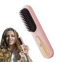 【中古】縮毛矯正ブラシ、縮毛矯正コーム,ヘアアイロン髪を滑らかにするスタイリングストレートアイロンコーム - 家族、友人、女の子のための高速加熱ポ(4)