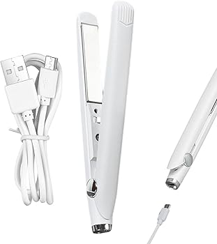 【中古】【未使用】ミニヘアアイロン - 2 in 1 ミニヘアアイロンとヘアアイロン,ポータブルセラミック加熱プレートミニストレートナーUSB電源家庭、寮、旅行用 【中古】【未使用】ミニヘアアイロン - 2 in 1 ミニヘアアイロンとヘアアイロン,ポータブルセラミック加熱プレートミニストレートナーUSB電源家庭、寮、旅行用