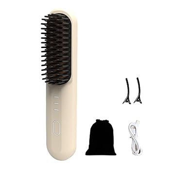 【中古】【未使用】彼ユエヘ 縮れ防止ヘアスタイリングブラシコードレスストレートアイロン高速加熱USB充電式旅行ポータブル電気ふわふわカーリーもつれ解消 ベージ 【中古】【未使用】彼ユエヘ 縮れ防止ヘアスタイリングブラシコードレスストレートアイロン高速加熱USB充電式旅行ポータブル電気ふわふわカーリーもつれ解消 ベージ