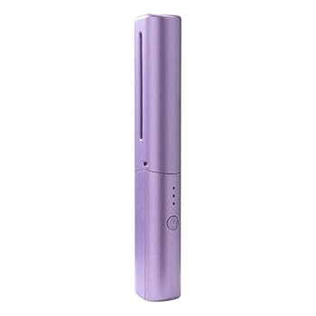 【中古】USB 充電式コードレスストレートヘアアイロンブラシ軽量でミニポータブルストレートヘアアイロン火傷防止 2-in-1 ヘアカーラーとストレートアイ