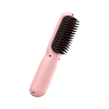 【中古】ワイヤレスストレートヘアアイロンブラシ高速加熱ストレートブラシ多機能電気ホットコームヘアプロフェッショナル