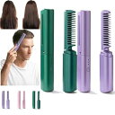 【中古】【未使用】2024最新ヘアドレッシングコーム、充電式ミニヘアストレートナー、黒人女性用のワイヤレス電気ホットコーム、ポータブルヘアストレートナーコー(4)