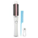 【中古】【未使用】ヘアアイロン、ヘアアイロンブラシ、ワイヤレスカールブラシ、3つの温度設定が静電気マイナスイオンを防止、USB充電式電動カールコーム(4)