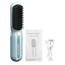 【中古】ストレートヘアアイロン ブラシ - 1500mAh 電気ヘアブラシ コードレスコーム |縮れなしコードレスヘアストレートナー、軽量サロンヘアブラシ、女(4)
