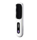【中古】Farigrut コードレスヘアアイロンブラシ、ポータブルミニヘアストレートコーム、ポータブルマイナスイオンヘアアイロンホットコーム、LCDディス