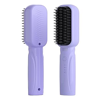 【中古】縮毛矯正ブラシ 電動ストレートコーム 熱傷防止ヘアアイロン なめらかヘアアイロン ヘアスタイリングブラシ 耐熱3段階温度設定ヘアブラシ 女性用