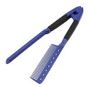 【中古】【未使用】ストレートヘアアイロンコーム、分け目コーム 帯電防止技術 V 字型ノミコーム 耐熱性フラットストレートコーム 自宅でサロンのようなスタイリン(4)