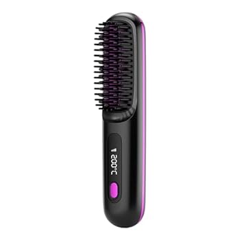 【中古】ストレートヘアアイロンコーム、コードレスヘアストレートブラシ,USB 充電電動ヘアブラシ LCD ディスプレイ、ストレートヘアアイロン 3 つの加熱 【中古】ストレートヘアアイロンコーム、コードレスヘアストレートブラシ,USB 充電電動ヘアブラシ LCD ディスプレイ、ストレートヘアアイロン 3 つの加熱
